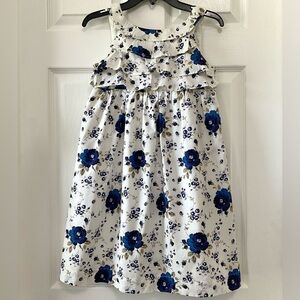 OshKosh B'gosh White and Blue Floral Dress